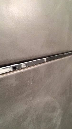 Faïence Douche ! Barre laiton chromée