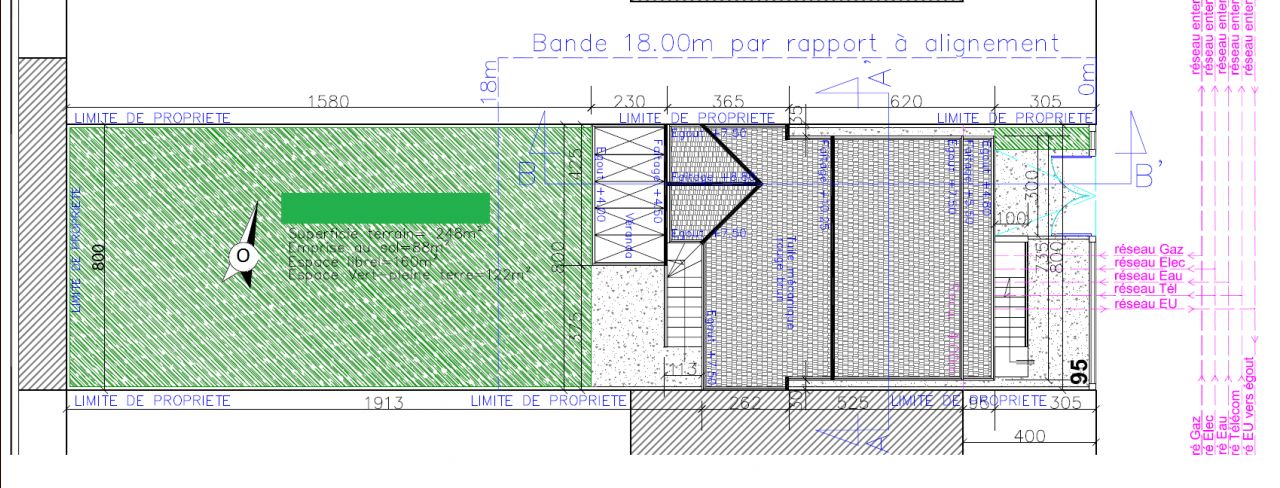 Le plan de masse du projet.