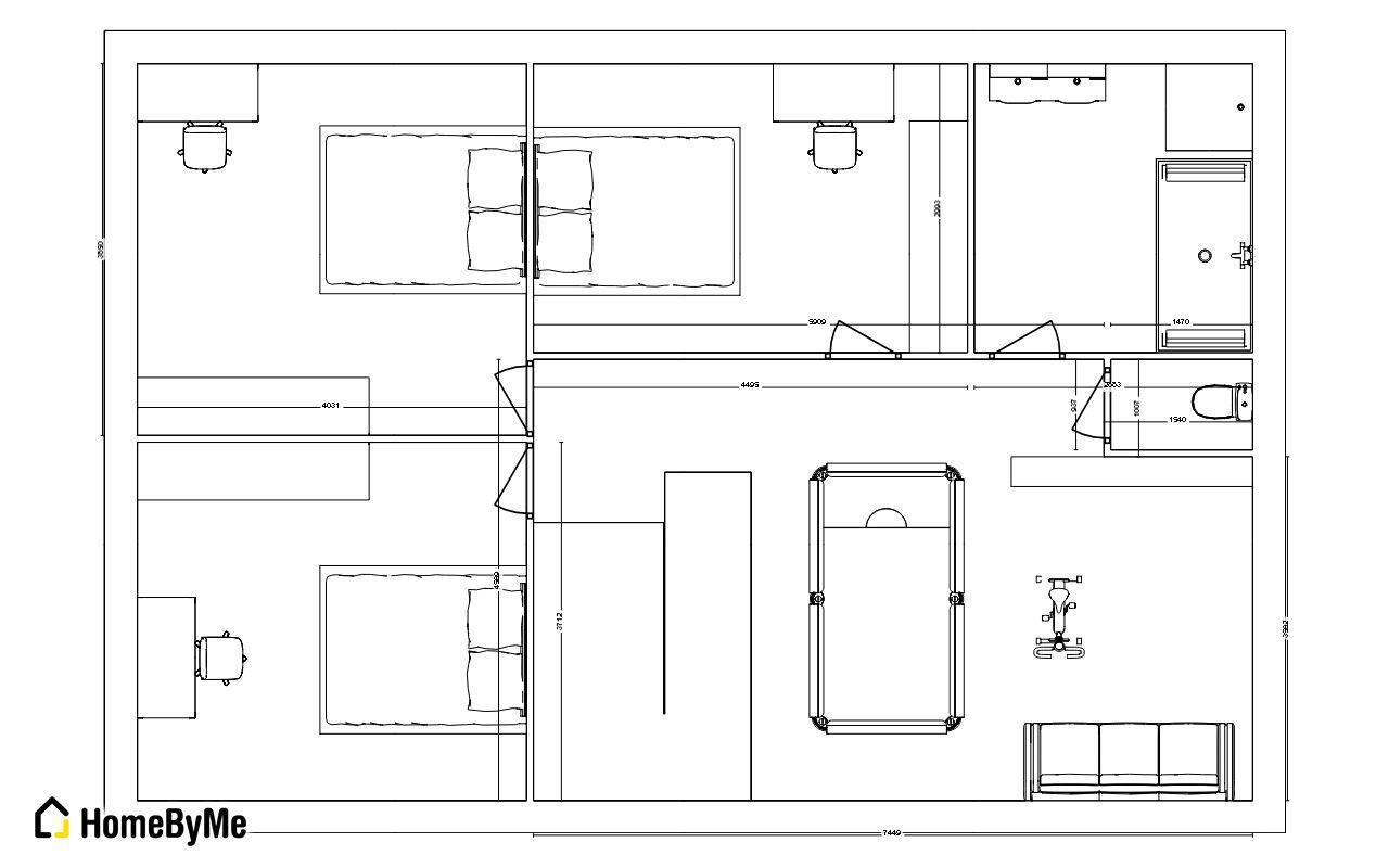 Etage 3 chambres   Mezzanine