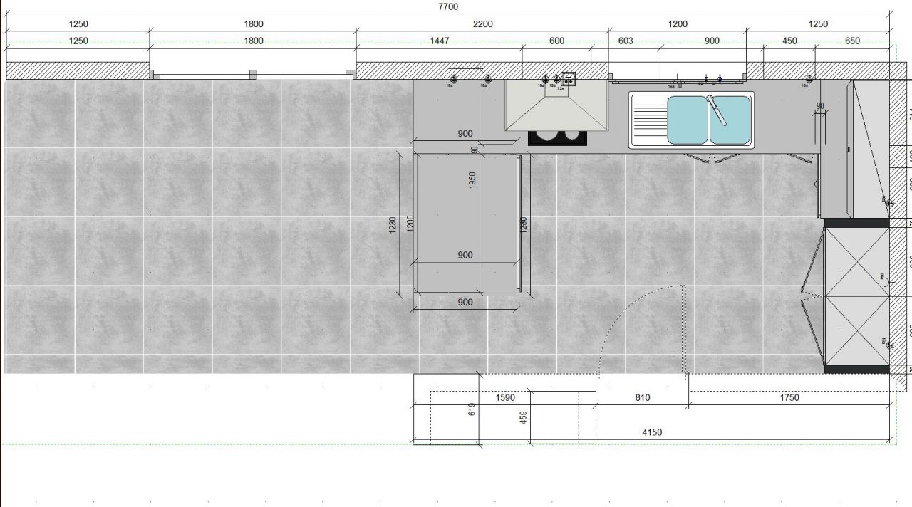 Plans techniques de la cuisine