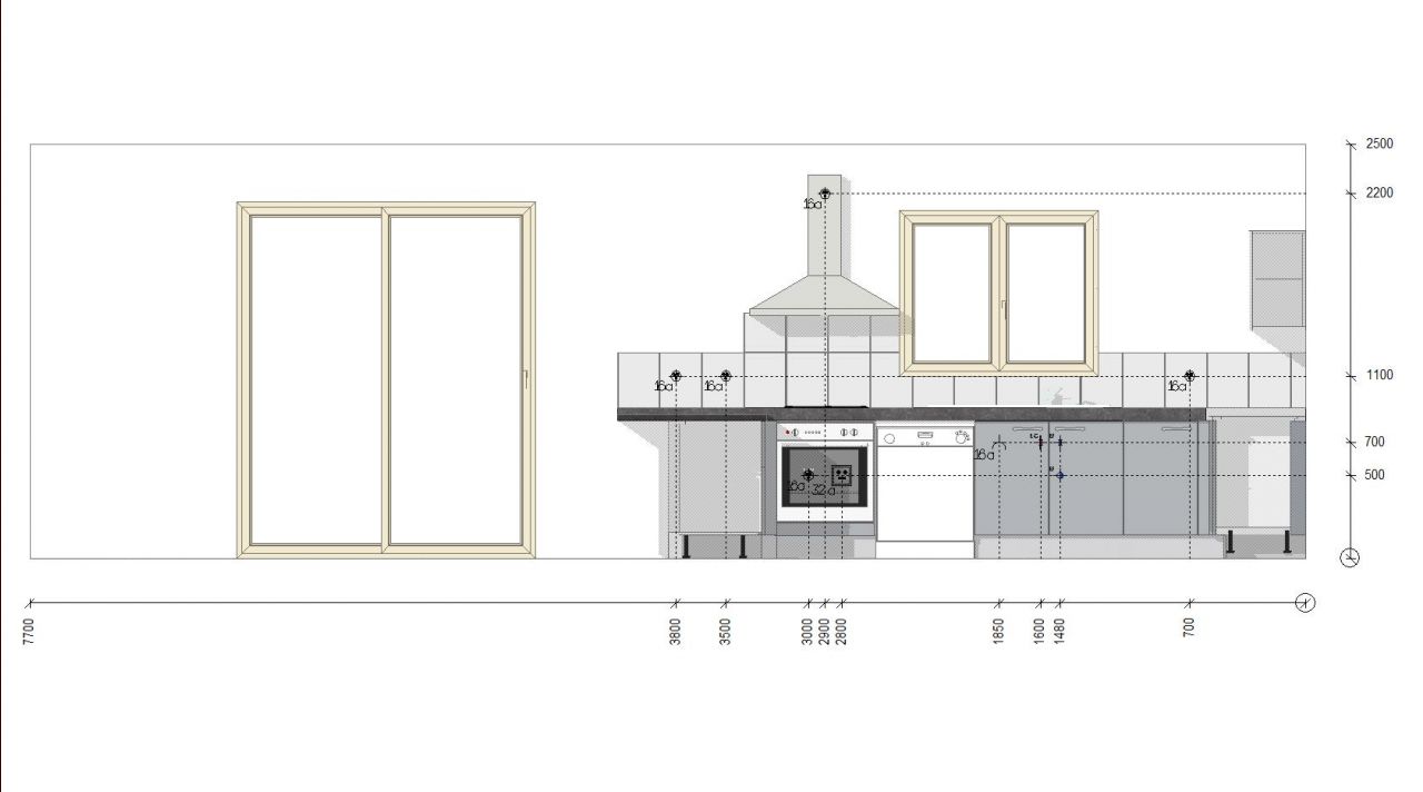 Plans techniques de la cuisine