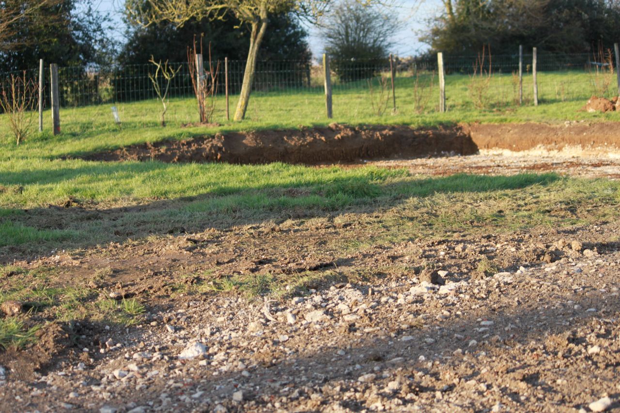 Excavation et le chemin d'accs