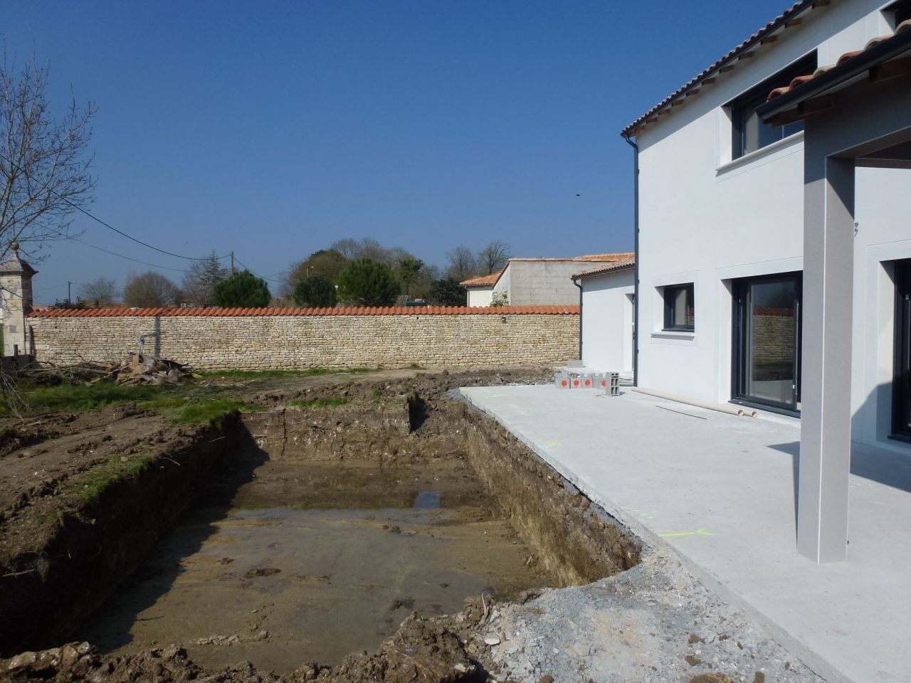 trou de la piscine