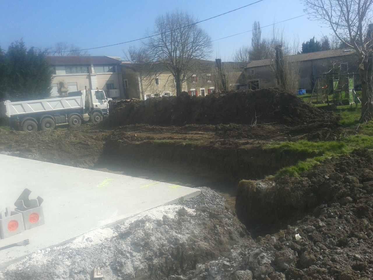 terrassement et trou piscine