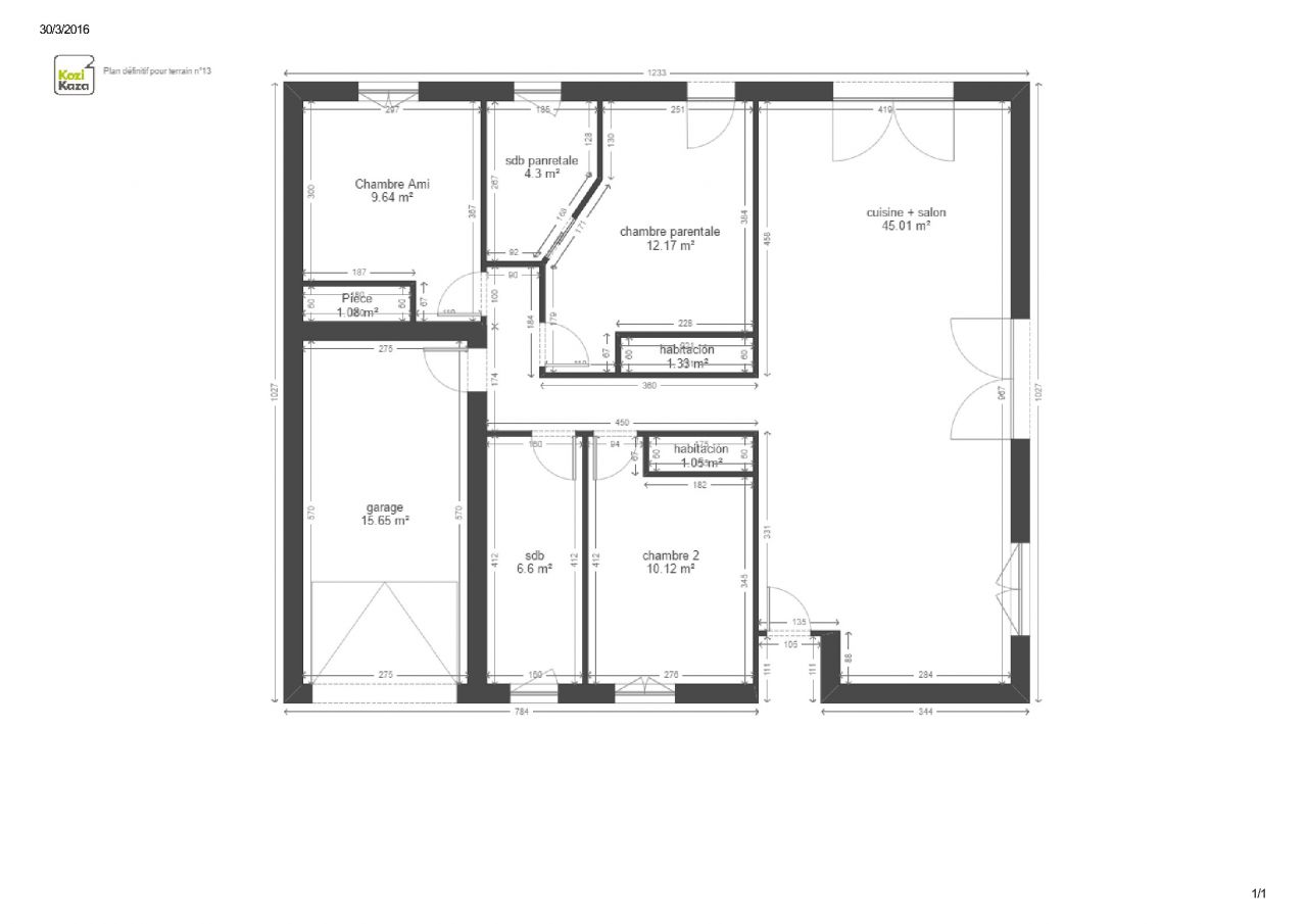 Nouveau plan de maison avec suite parentale