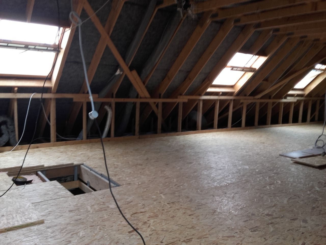 plancher osb  dans les combles...
