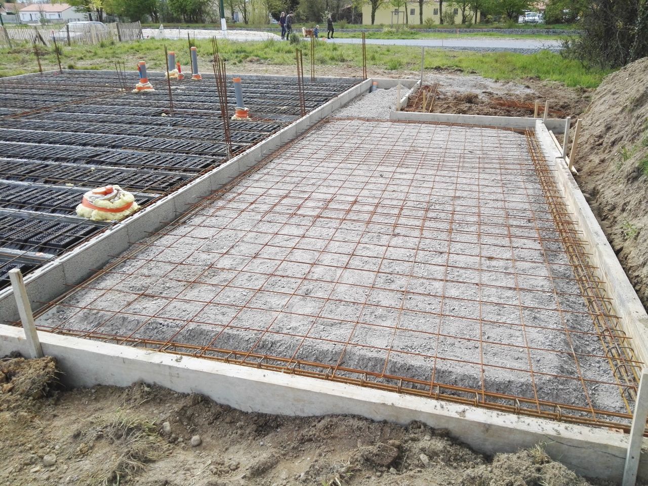 Terrasse prête à couler