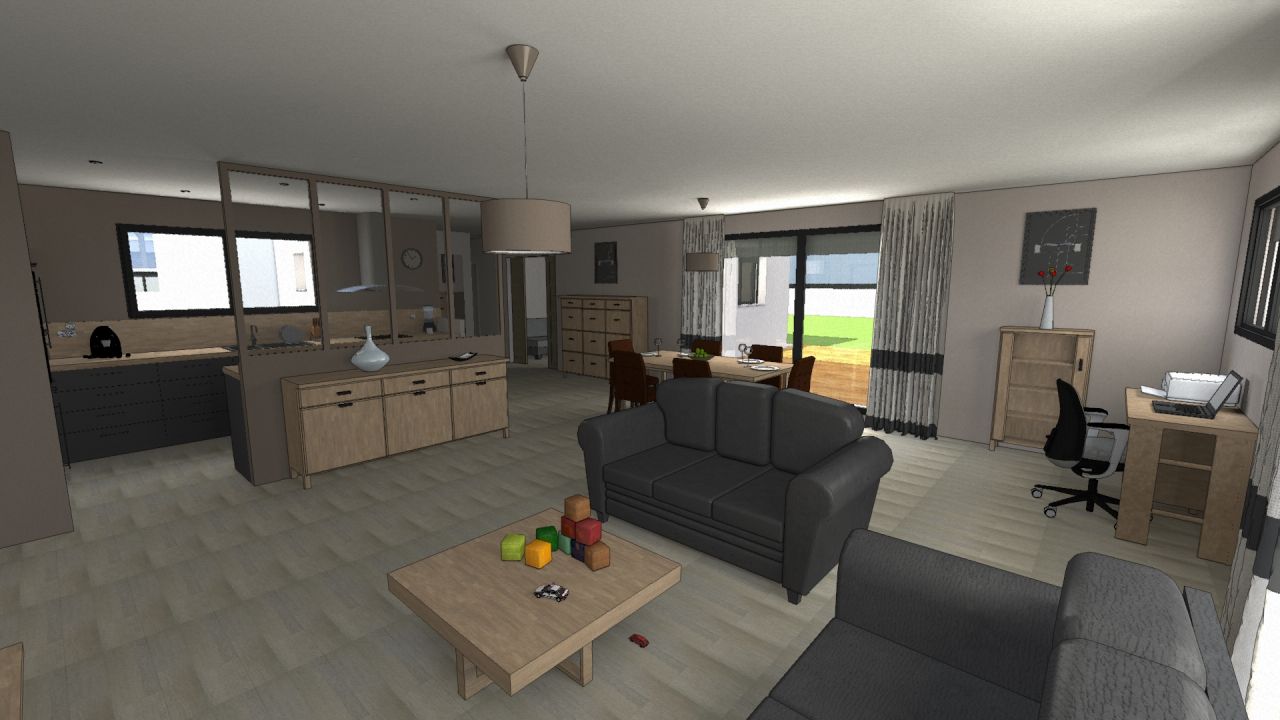 rendu cuisine/salon