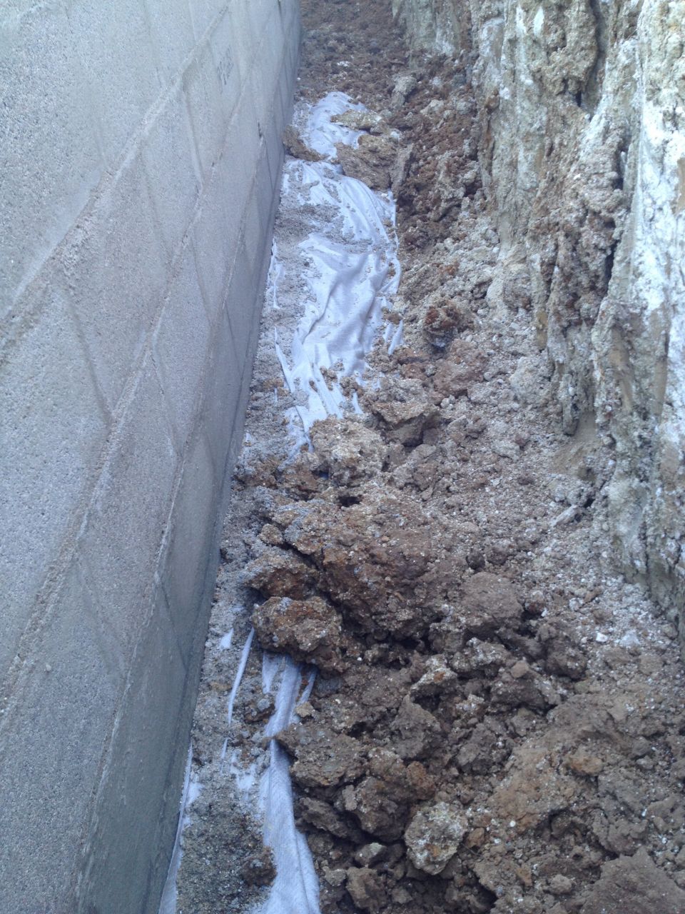 Drainage avec géotextile