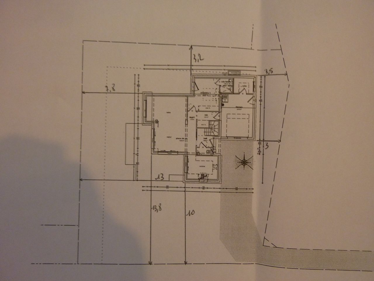 Implantation de la maison sur le terrain