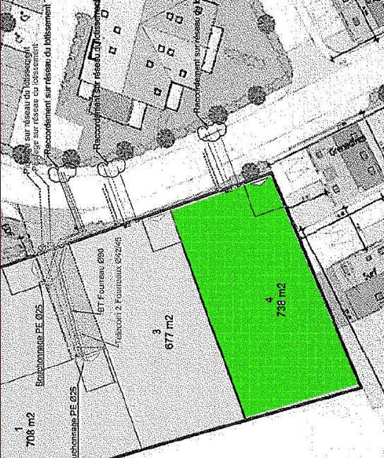 Notre Terrain viabilis Lot 4 avec EU/EP/EV et rseaux Elec, Ptt, Gaz raccord sur lotissement voisin