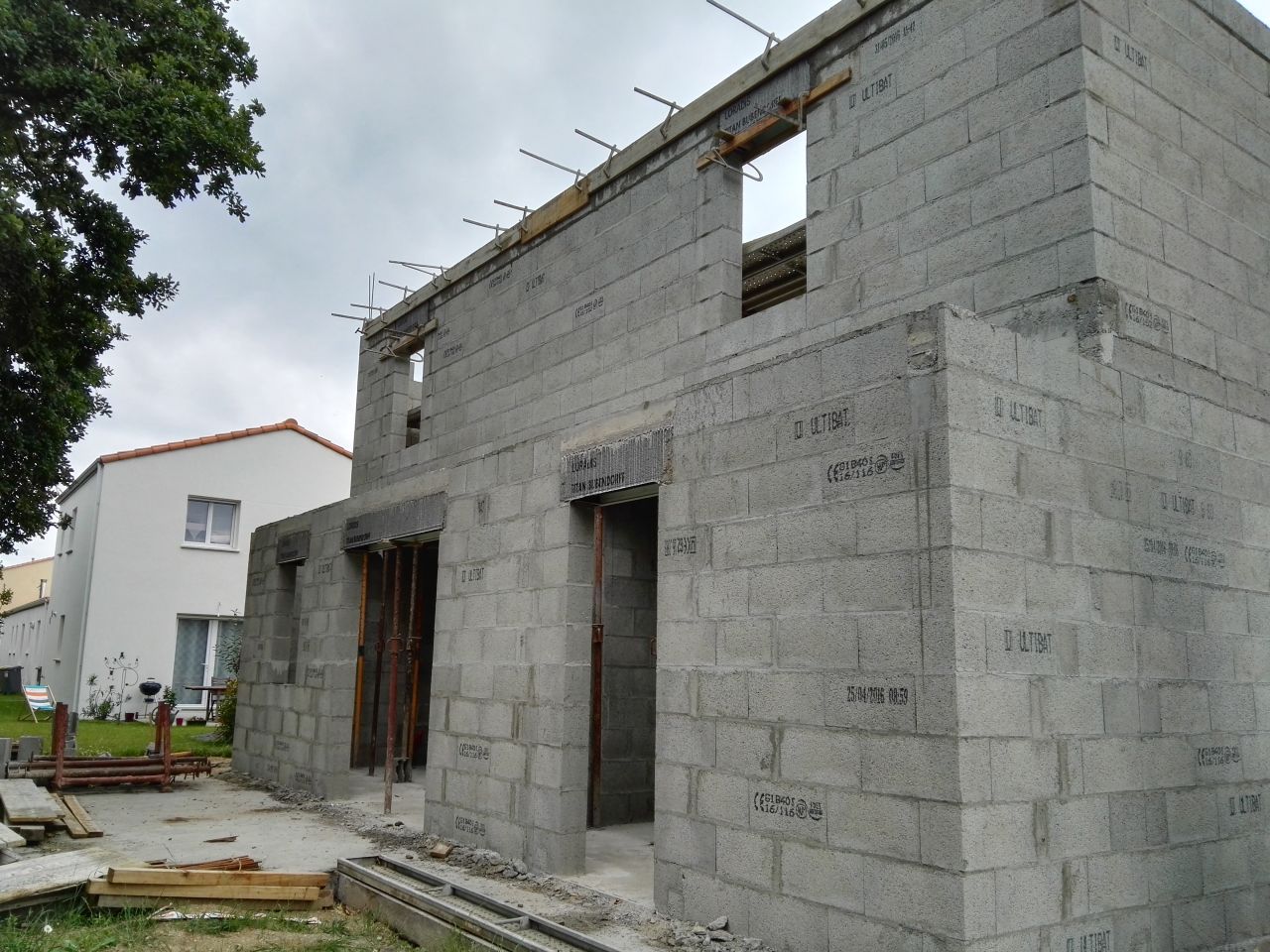 Elévation des murs