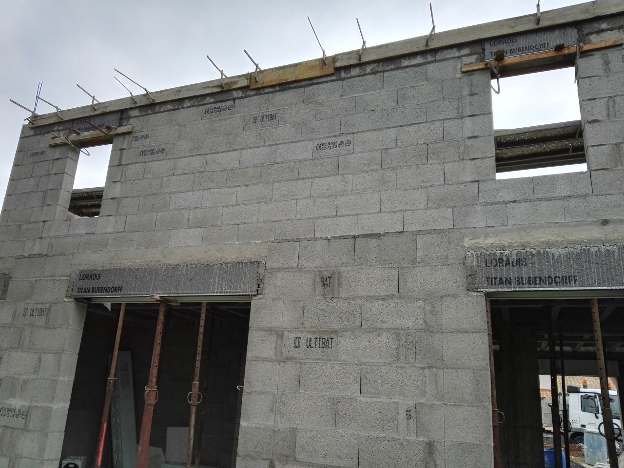 Elévation des murs