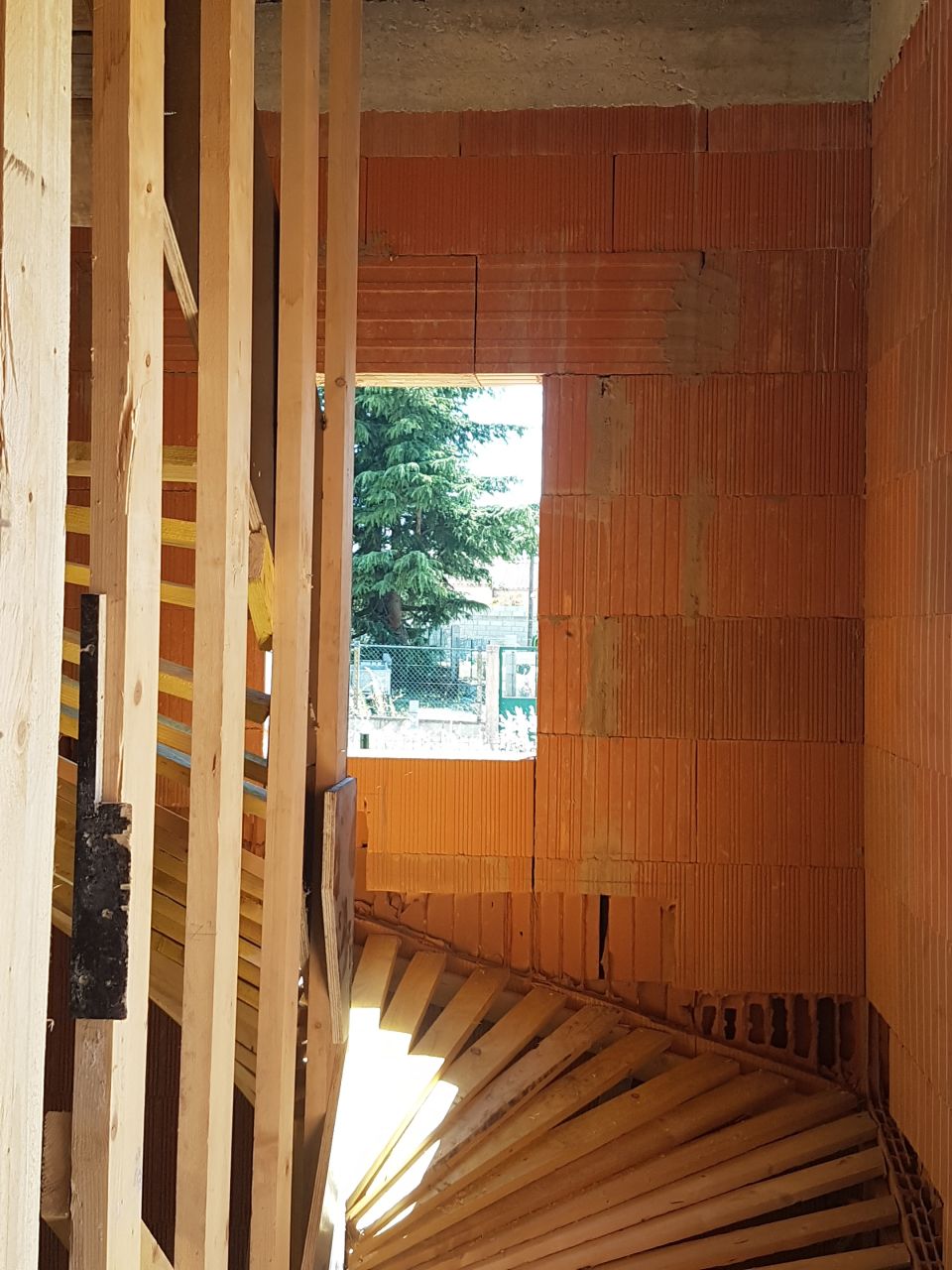 préparation de l'escalier
