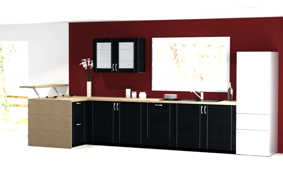 cuisine vue ct mur extrieur