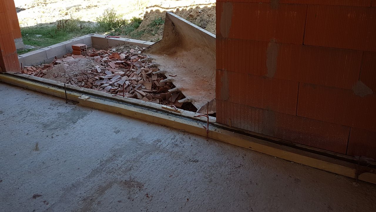 Appui baie vitrée galandage