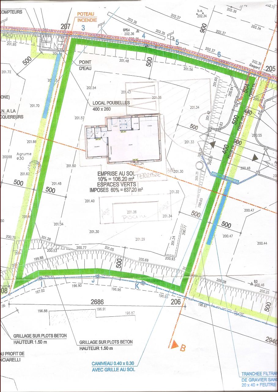 Implantation maison sur terrain