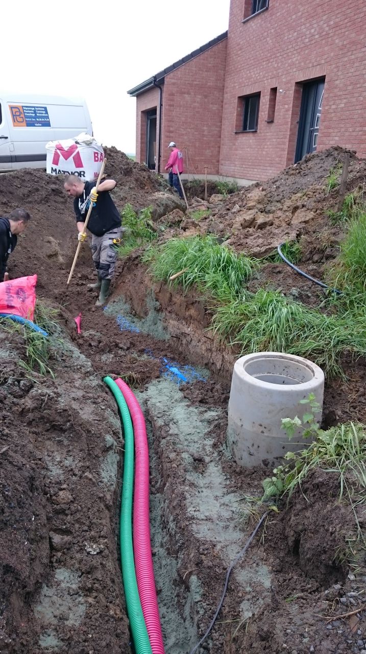 Raccordement  la rue (Eau/telecom/Electricit/evacuation eaux uses & eaux de pluie)