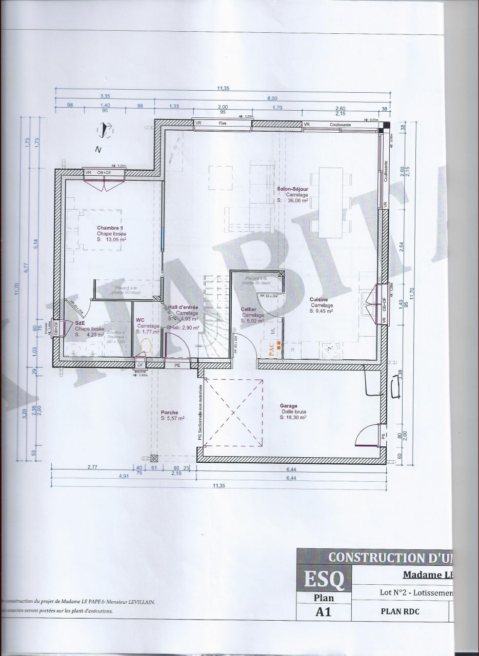 Plan du rez-de-chausse