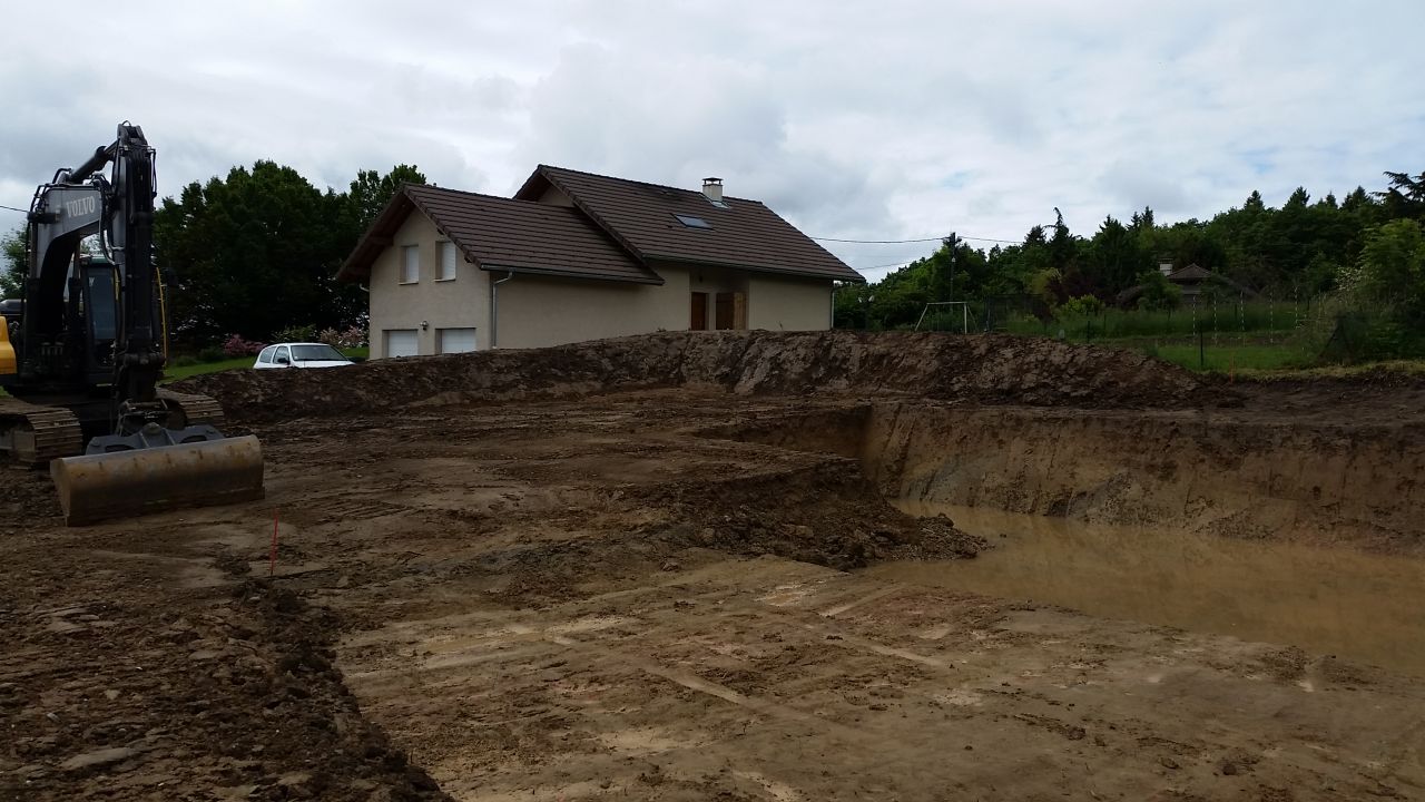 Grosses intempries sur le chantier