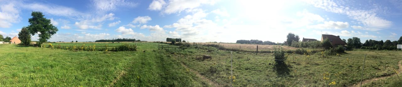 Panoramique de la vue de notre terrain