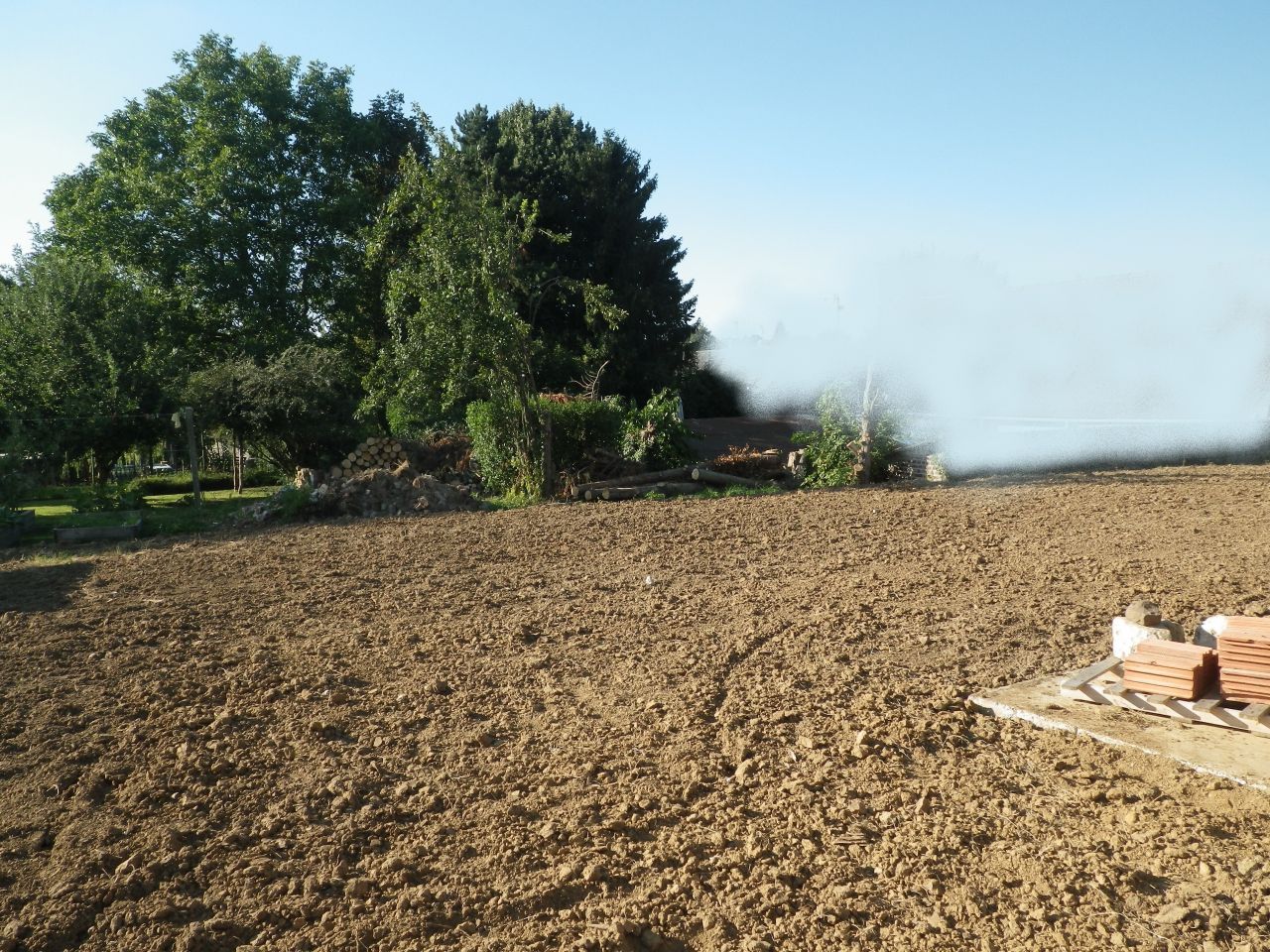 préparation du jardin.