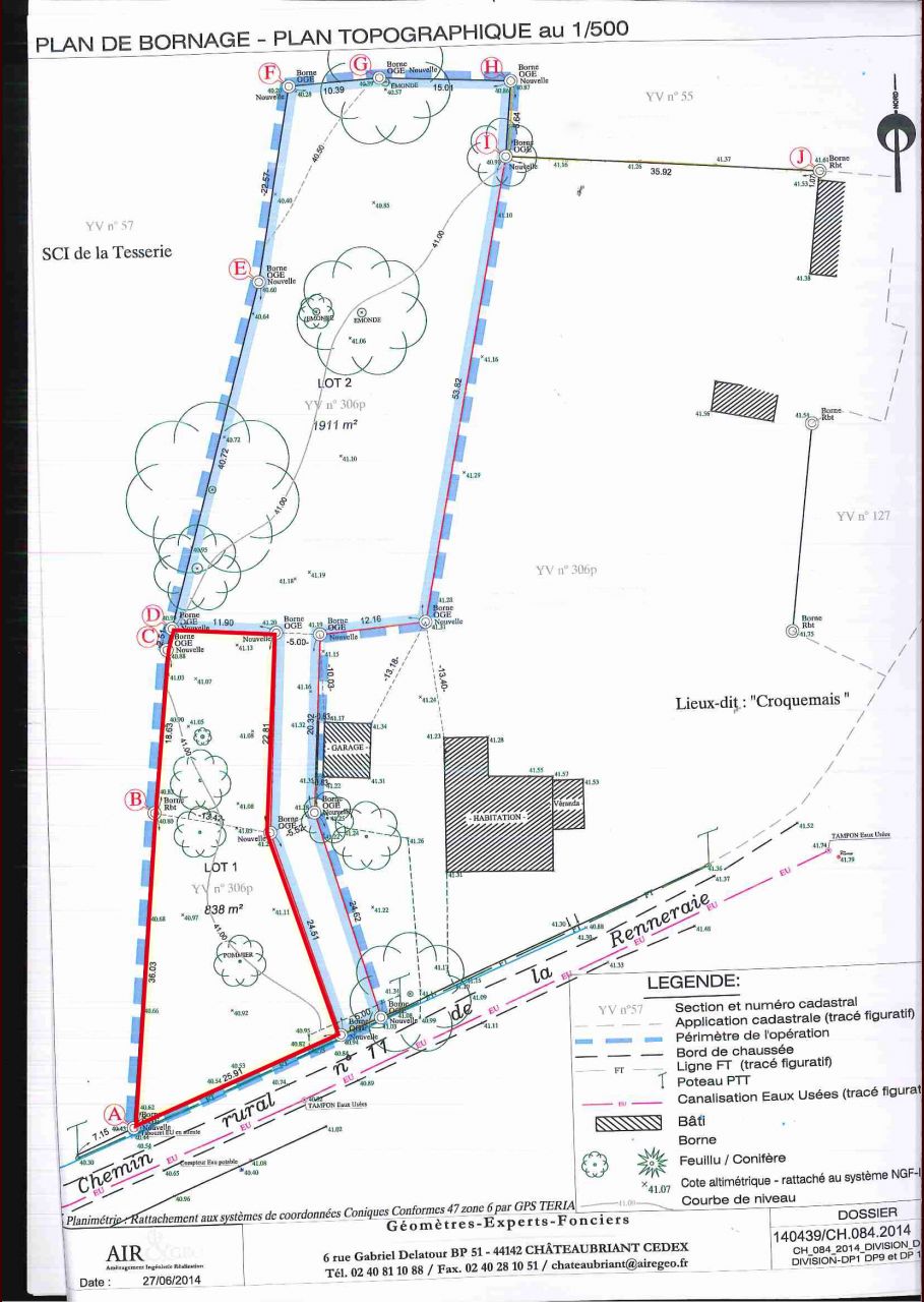 Plan de notre futur terrain