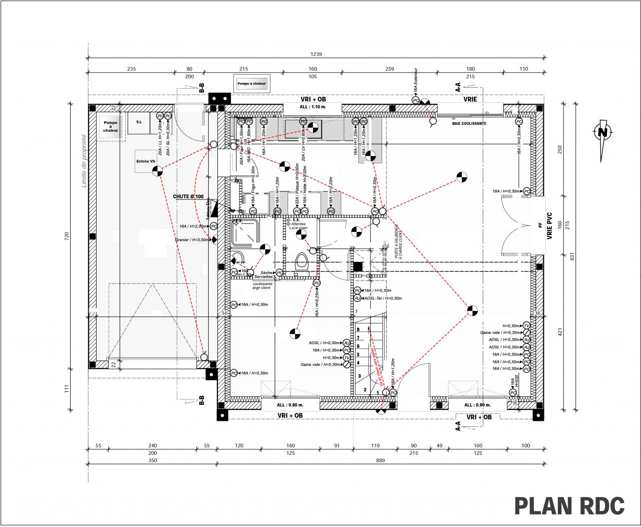 Plan lectrique RDC