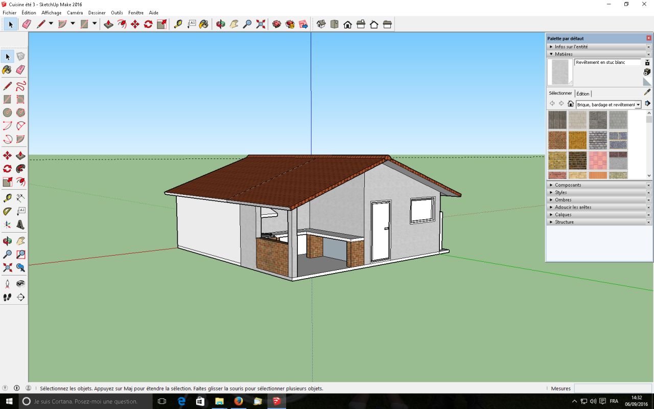 Notre projet sur sketchup (grosso modo!!)