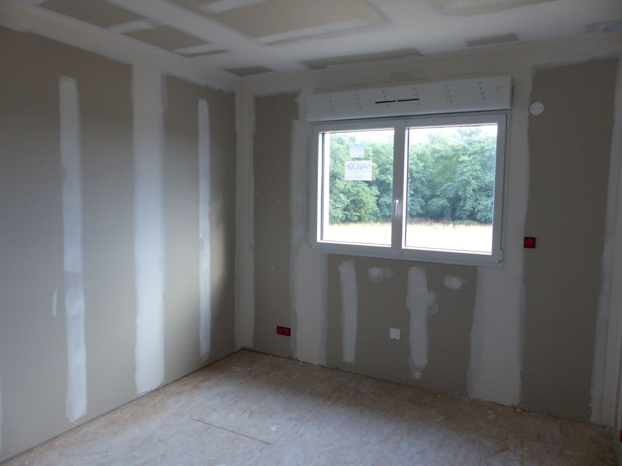 Cloisons finies des chambres de l'étage