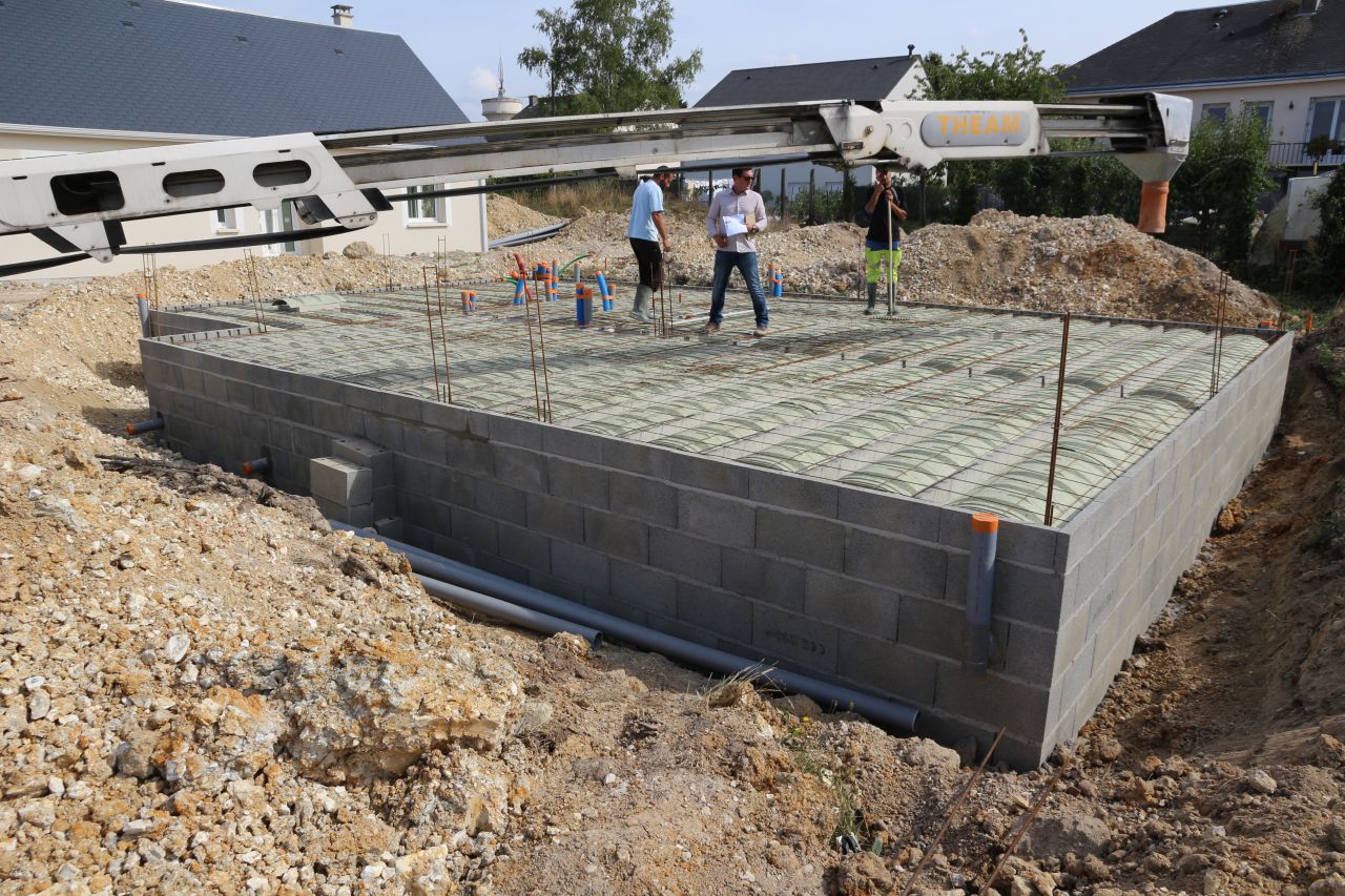 coulage de la dalle du vide sanitaire