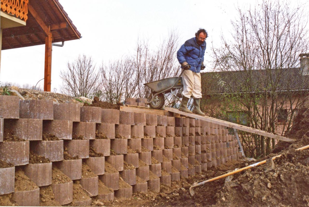 Mur de soutènement de la terrasse
