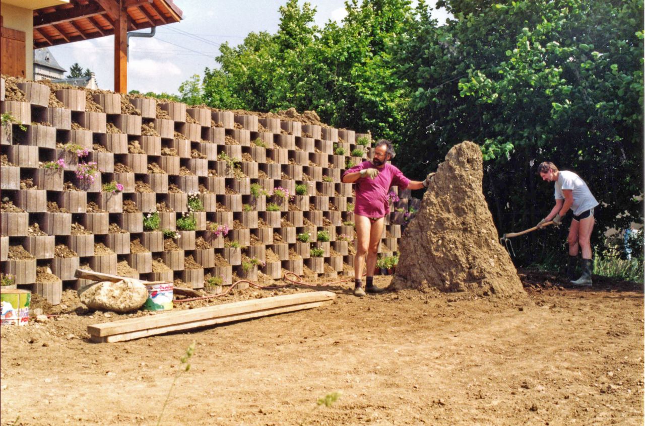 Mur de soutènement de la terrasse