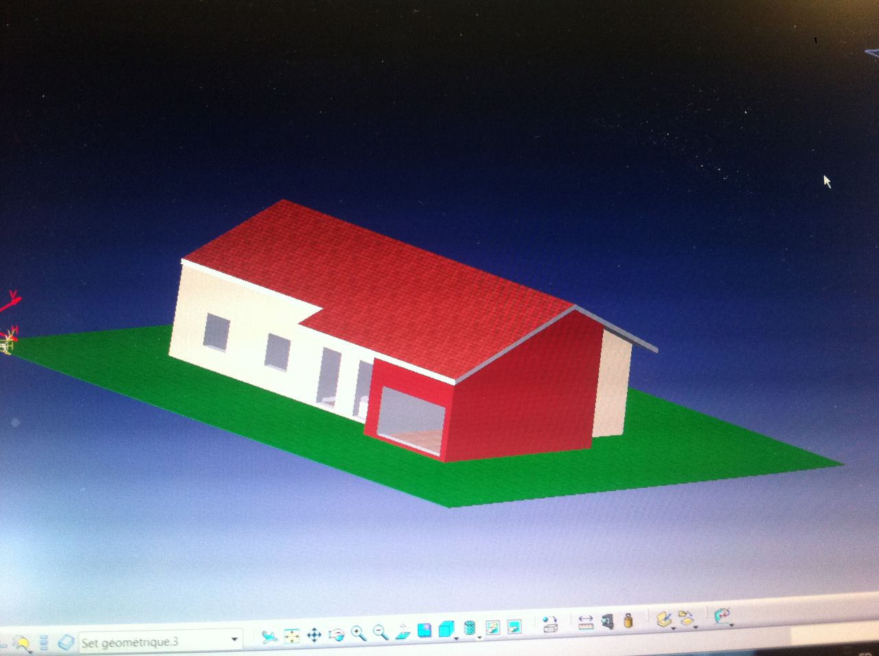 Exterieur en Vue 3D Cot NORD /OUEST