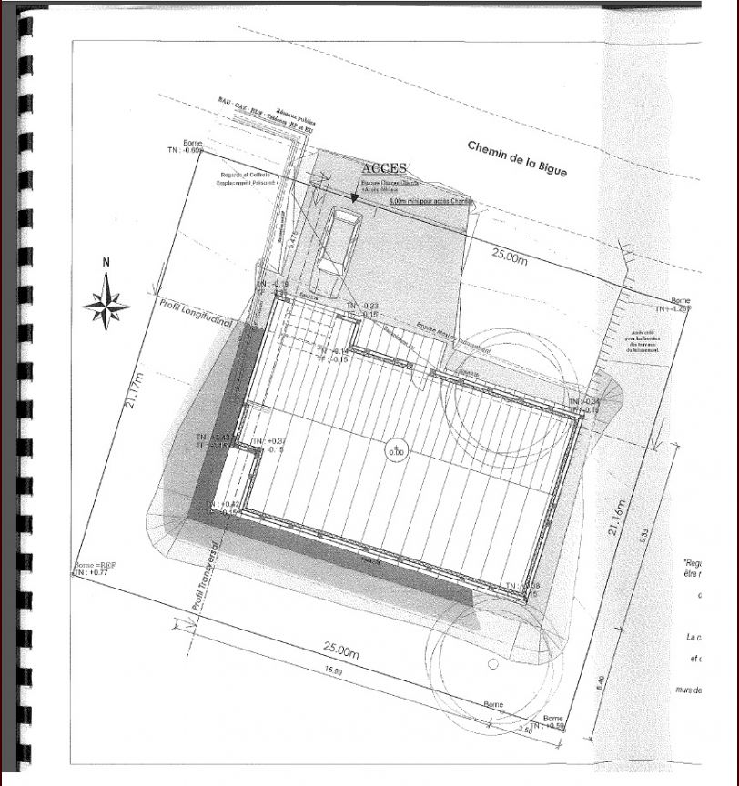 Implantation de la maison sur le terrain