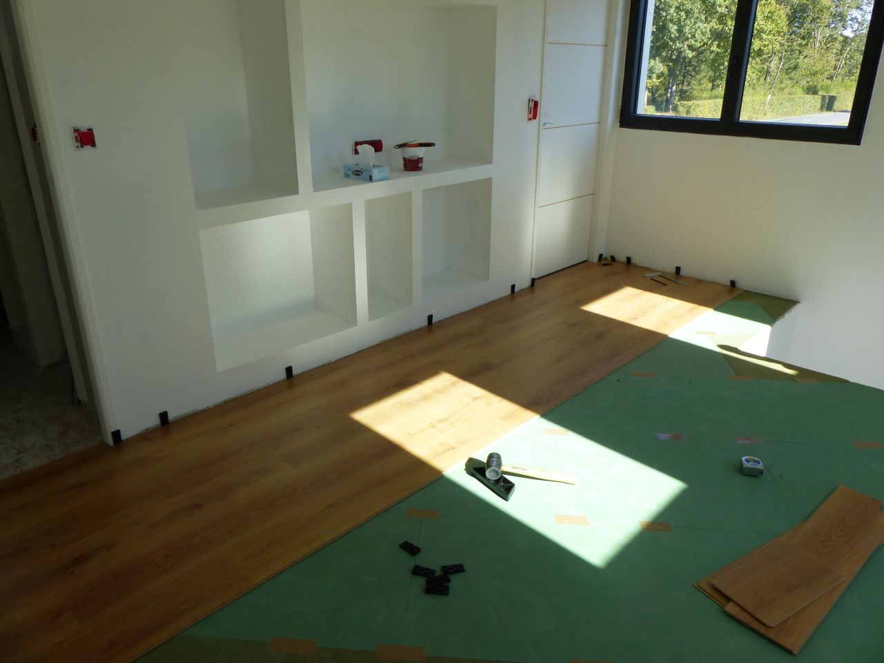 Parquet en cours de pose