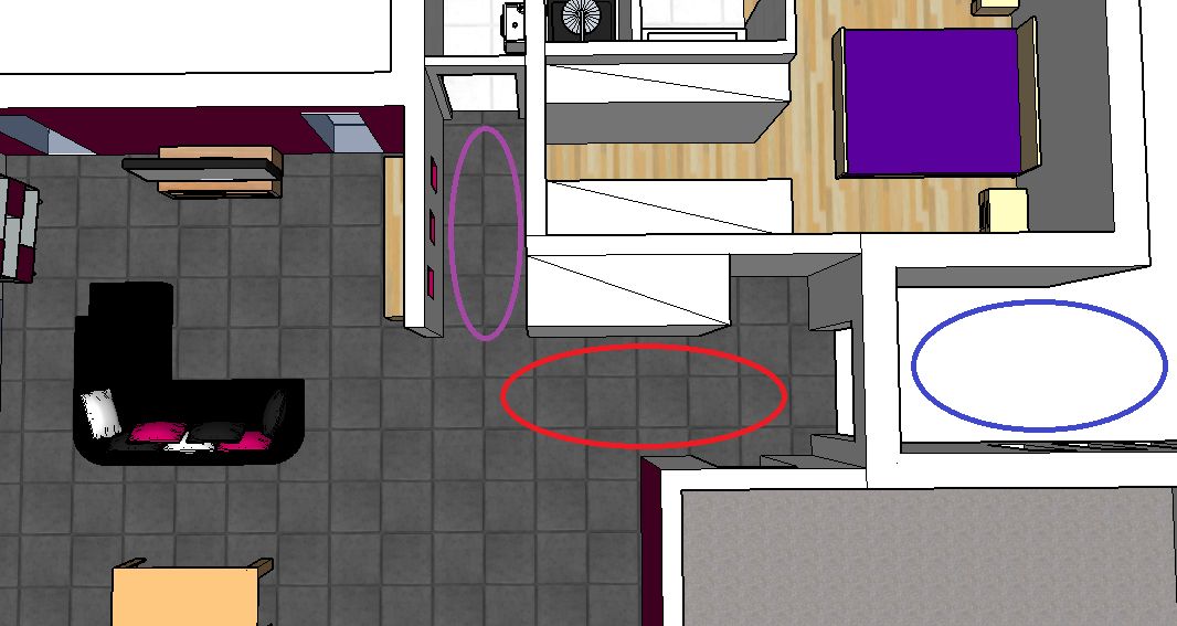 Couloir sombre ? (Rond violet)