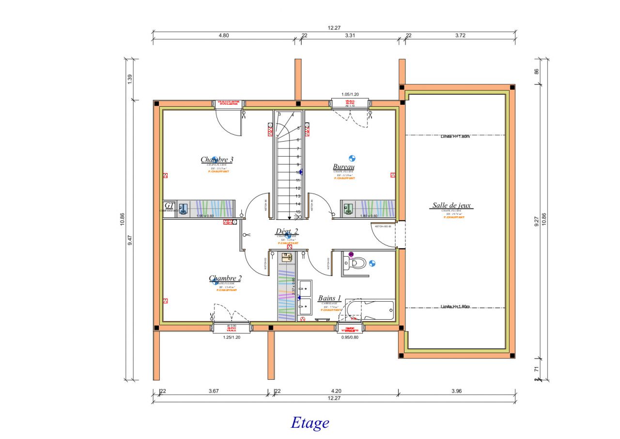 Plan de l'tage