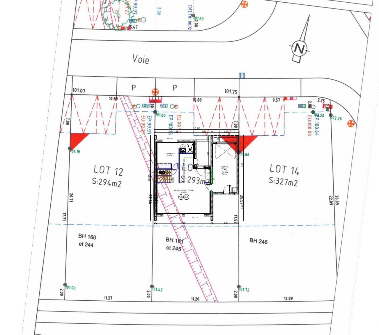 implantation de la maison