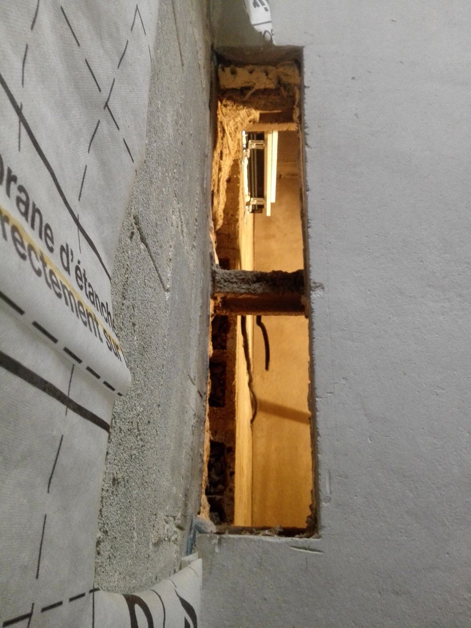Réservation passage gaines VMC DF