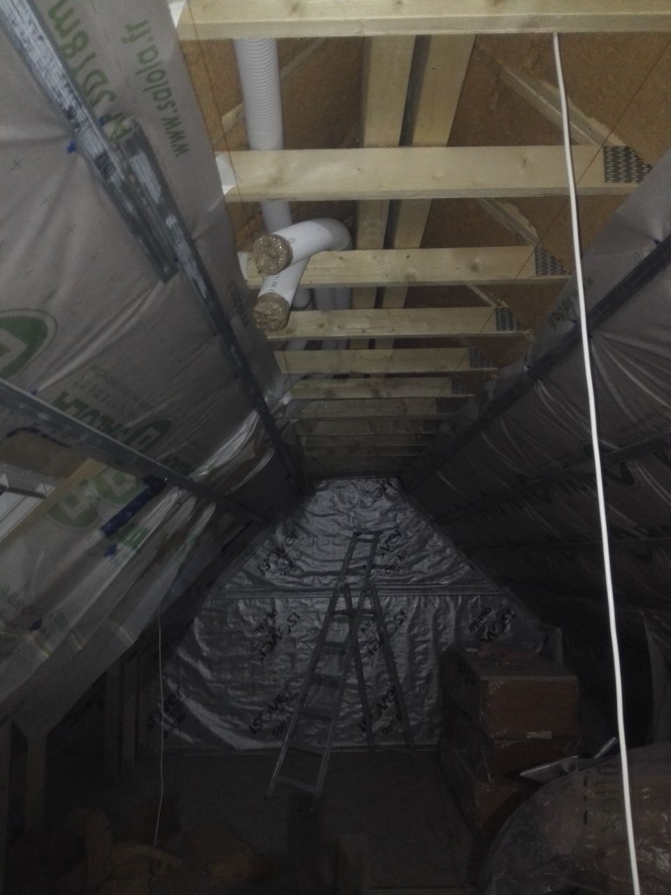 Passages des gaines de 75 dans toute la maison