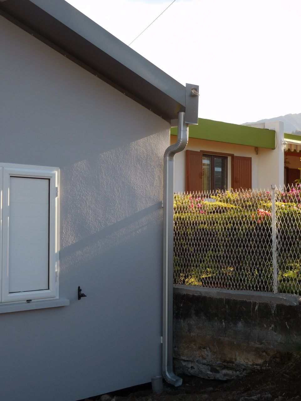 Gouttière posée