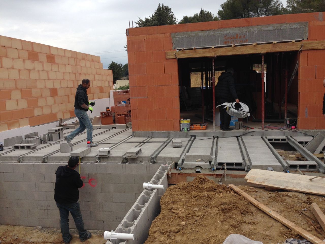 Piscine et plancher terrasse