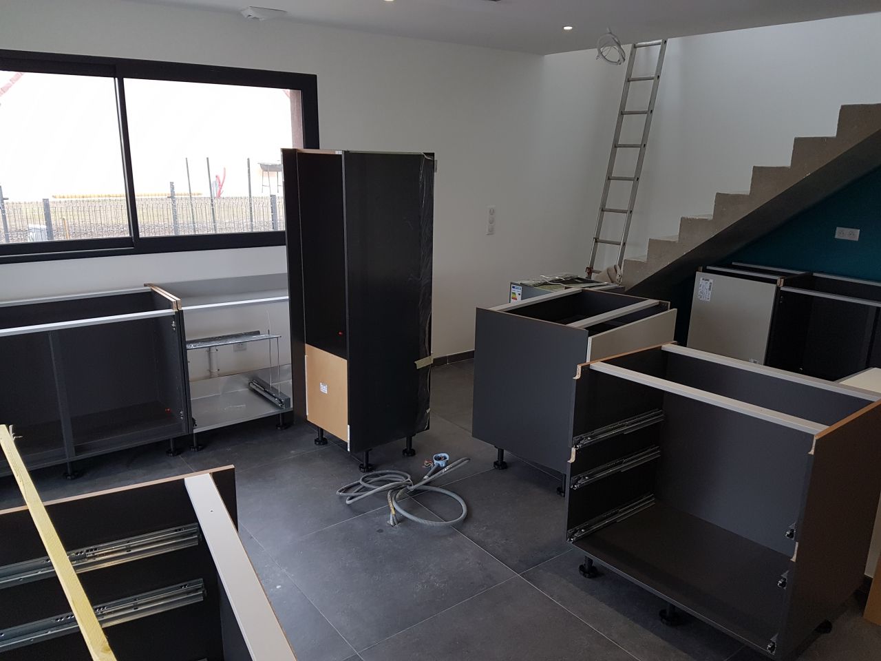 Cuisine en cours d'installation