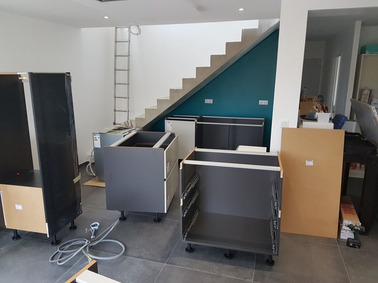 Cuisine en cours d'installation