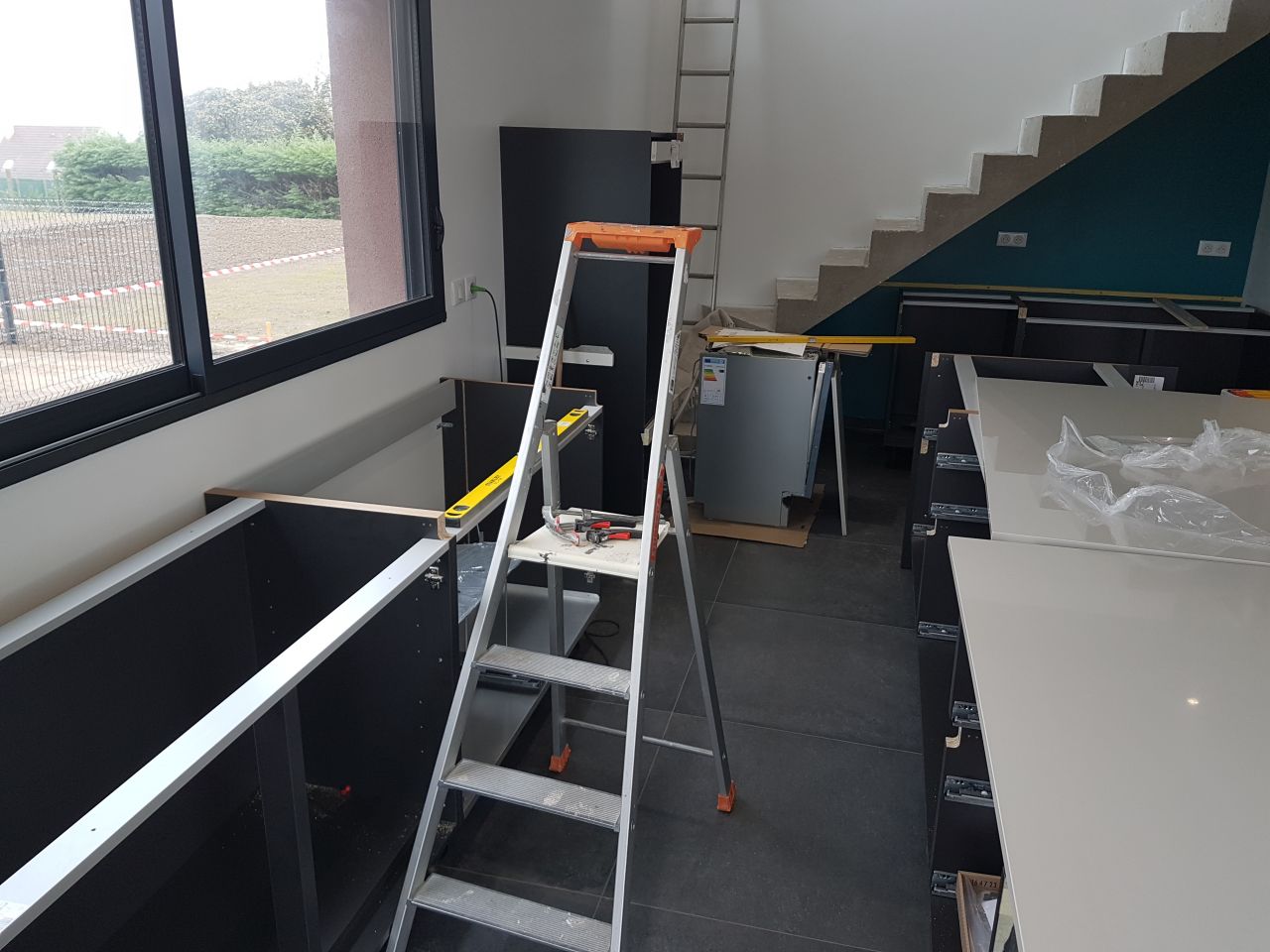 Cuisine en cours d'installation