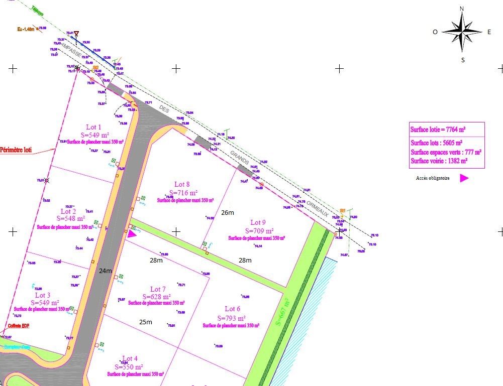 Plan du lotissement : lot7