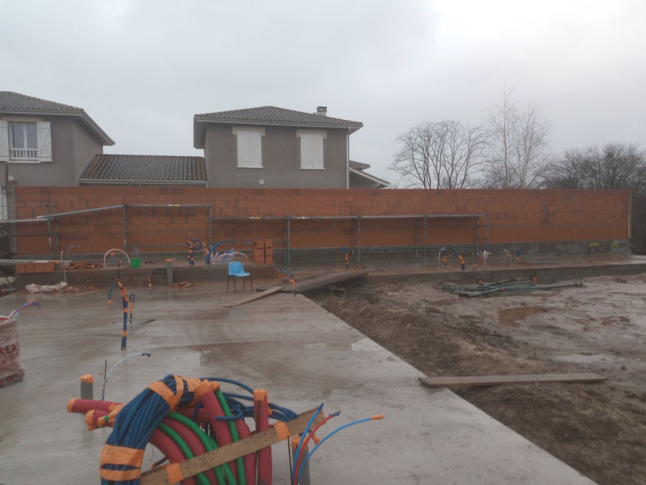 Elevation des murs exterieurs
