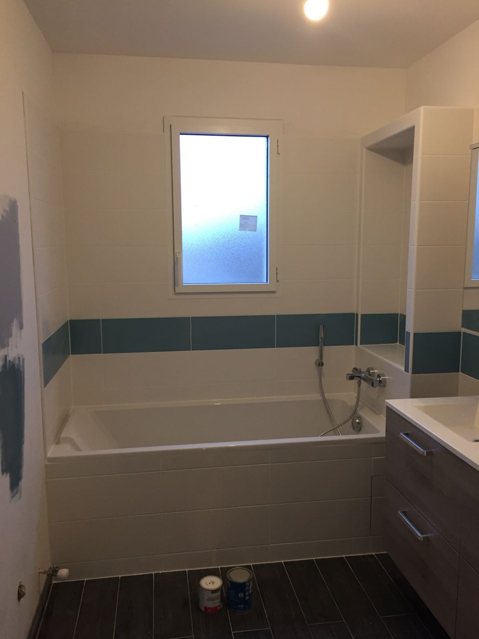 Salle de bain - carrelage fini