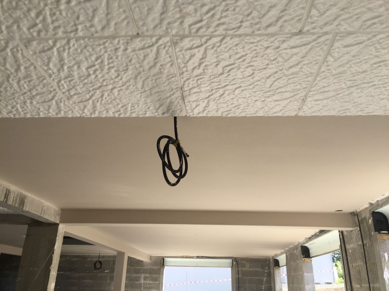 Plafond pltre et isolation garage en polystyrne